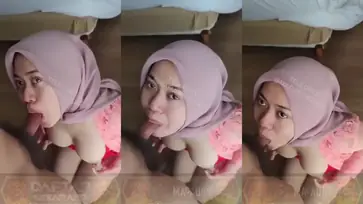 Ukhti Rekan Kantor Hijab Cantik Pasrah Kasur